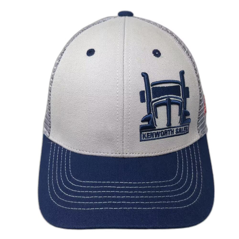 Kenworth Sales Trucker Hat Gray Blue OS Snapback Embroidered Mesh Adjustable